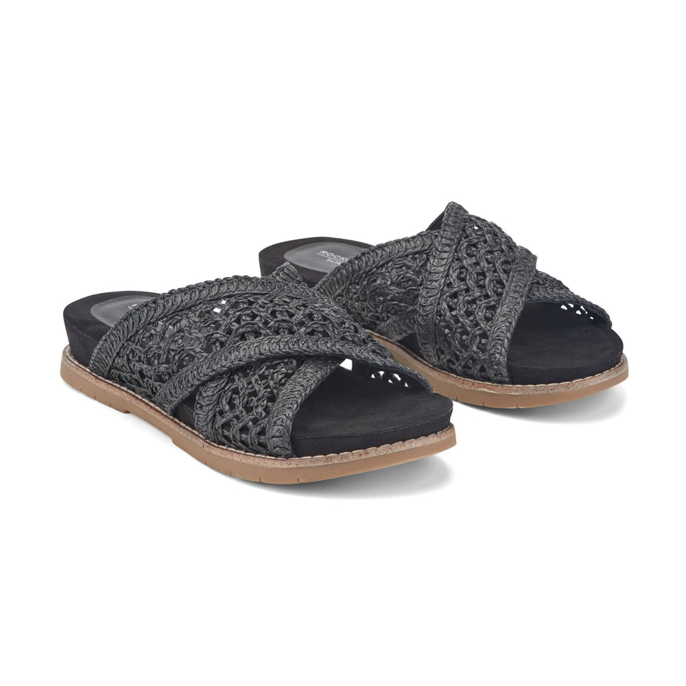 Rockport / Zora Open Toe Slip-on Flat Casual Sandals
