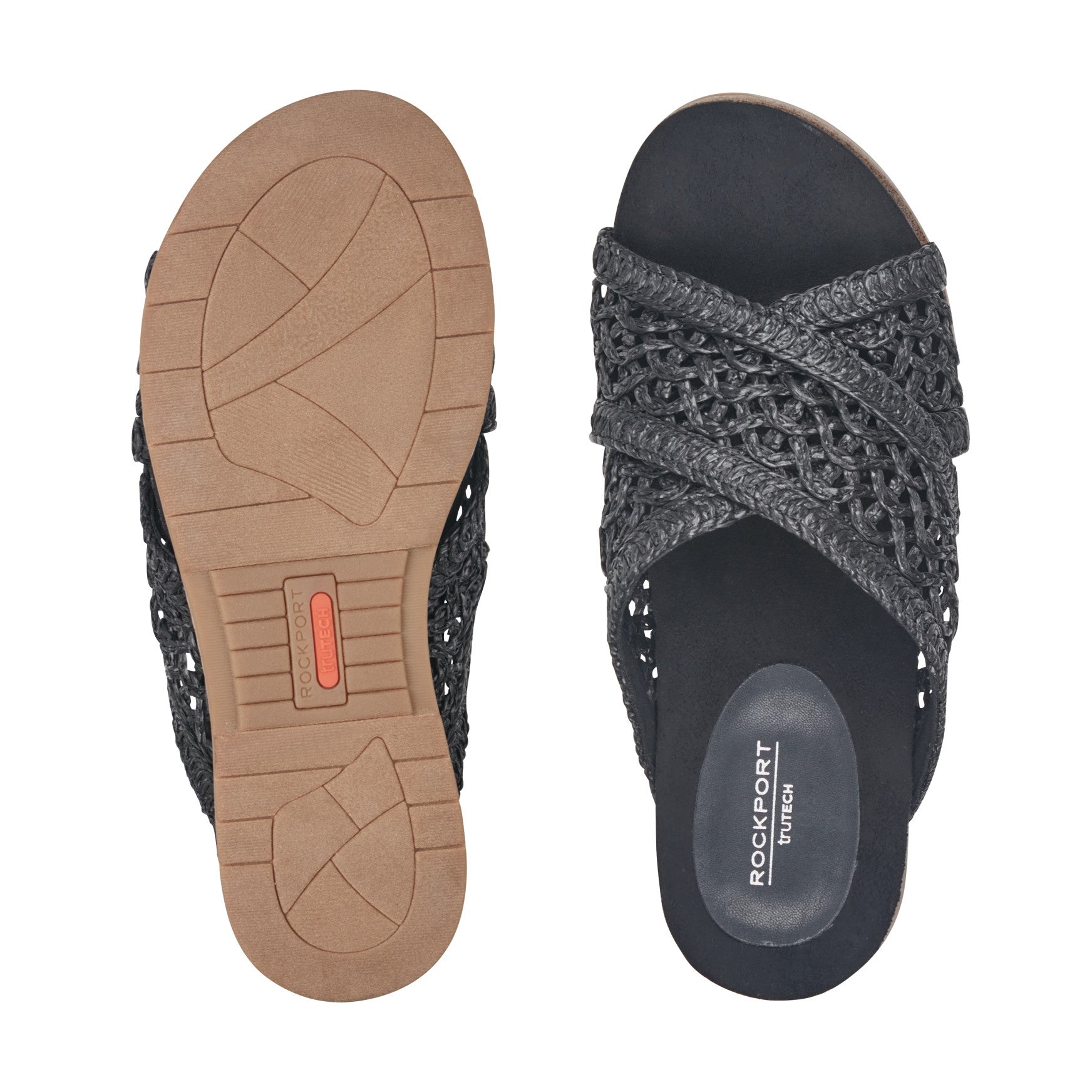 Rockport / Zora Open Toe Slip-on Flat Casual Sandals