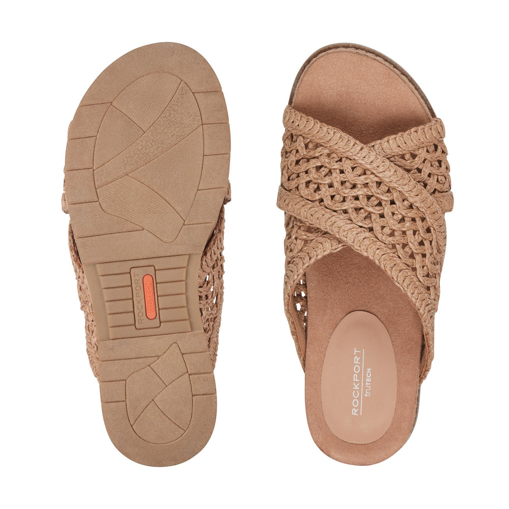 Rockport / Zora Open Toe Slip-on Flat Casual Sandals