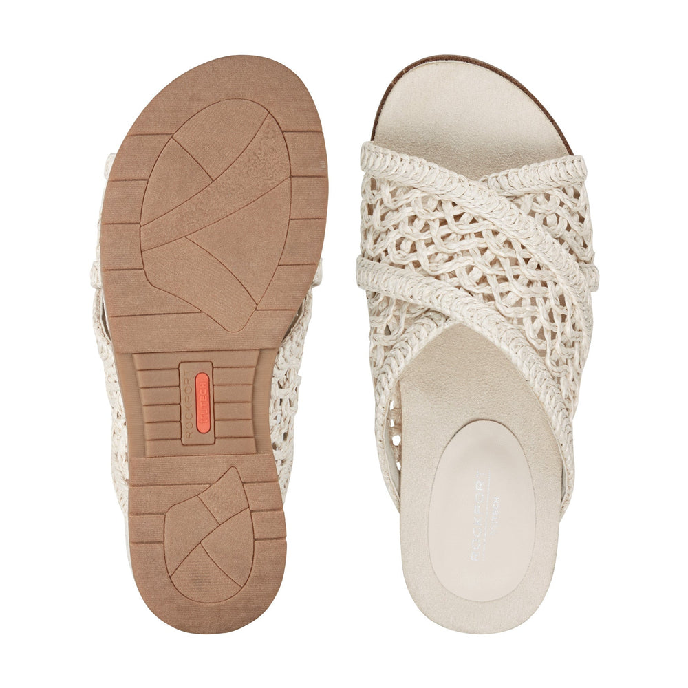 Rockport / Zora Open Toe Slip-on Flat Casual Sandals
