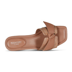Rockport / Carsie Block Heel Square Toe Slip-on Sandals